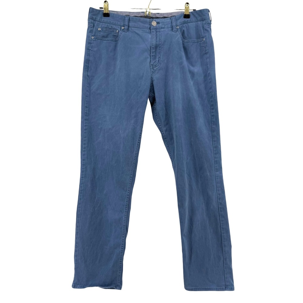 Vineyard Vines Mens 35x30 Blue 5-Pocket Straight Leg Stretch Cotton Pants Preppy